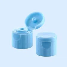 cosmetics packaging with flip top cap