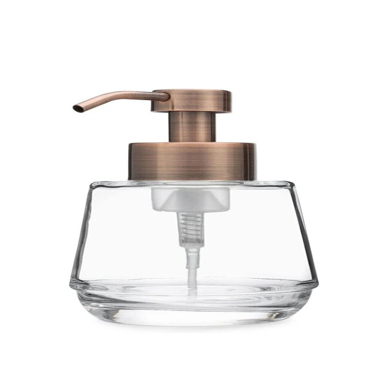 Glass Foam Soap Dispenser Metal Pump